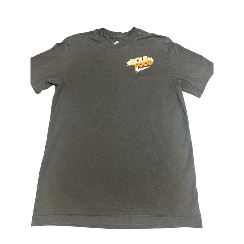 Nike Sole Food Burger Graphic T Shirt Black Embroidered Sleeve Men’s Small S